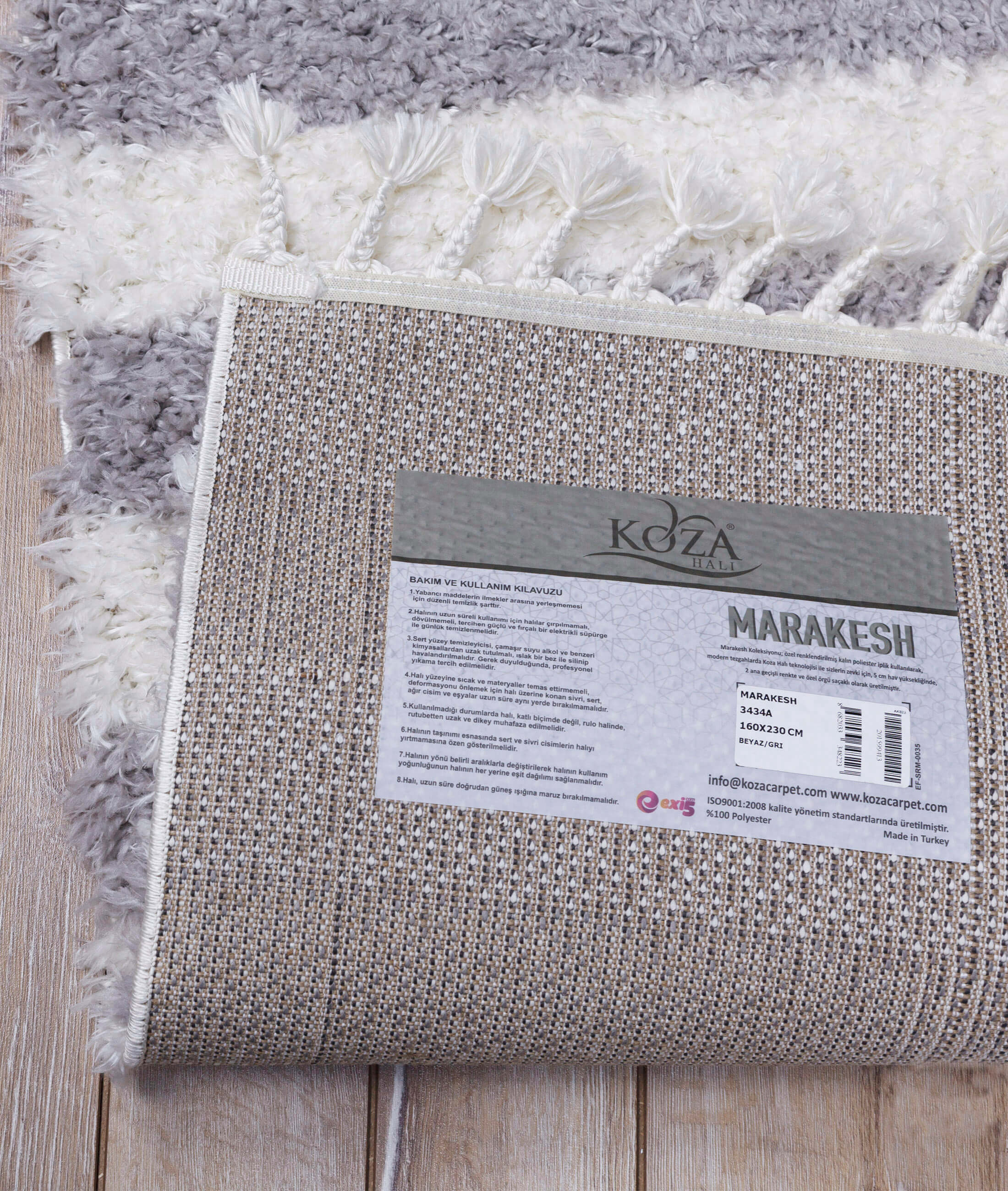 Marakesh White Gray Carpet 3434A
